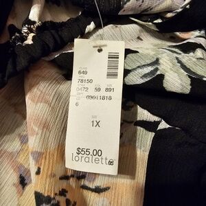 🌸 Off-the-Shoulder Floral Romper – Size 1X (NEW with Tags)